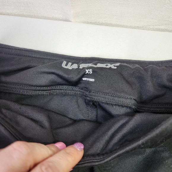 Under Armour Flex2 Size XS Elastic Waist Straight Leg Pull-On Scrub Pants Black - Picture 2 of 6